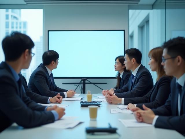 取締役会議室でのプロフェッショナルなコンサルテーション